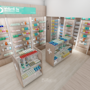 ออกแบบ ผลิต และติดตั้งร้าน : ร้าน Pharmacy One เขาเต่า จ.ประจวบคีรีขันธ์
